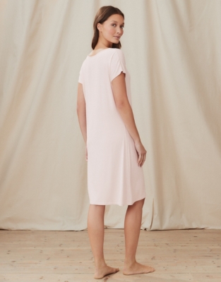 DeepLaceTrim VNeck Jersey Nightgown Nightgowns The White Company US