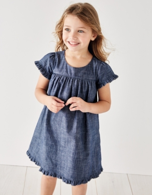 white company denim dress
