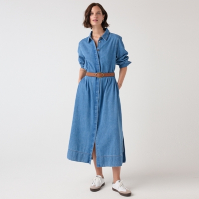 Denim Shirt Midi Dress