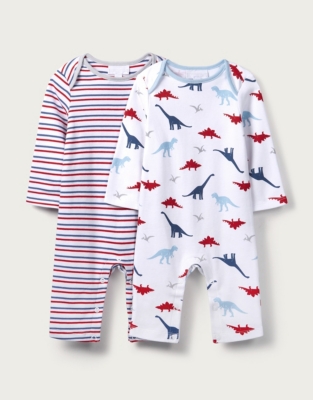 Dino & Stripe Sleepsuit - Set of 2 | Baby & Children's Sale | The White ...