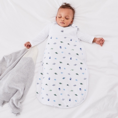 Dino Print Sleeping Bag 2.5 Tog Baby & Children's Sale The White Company UK