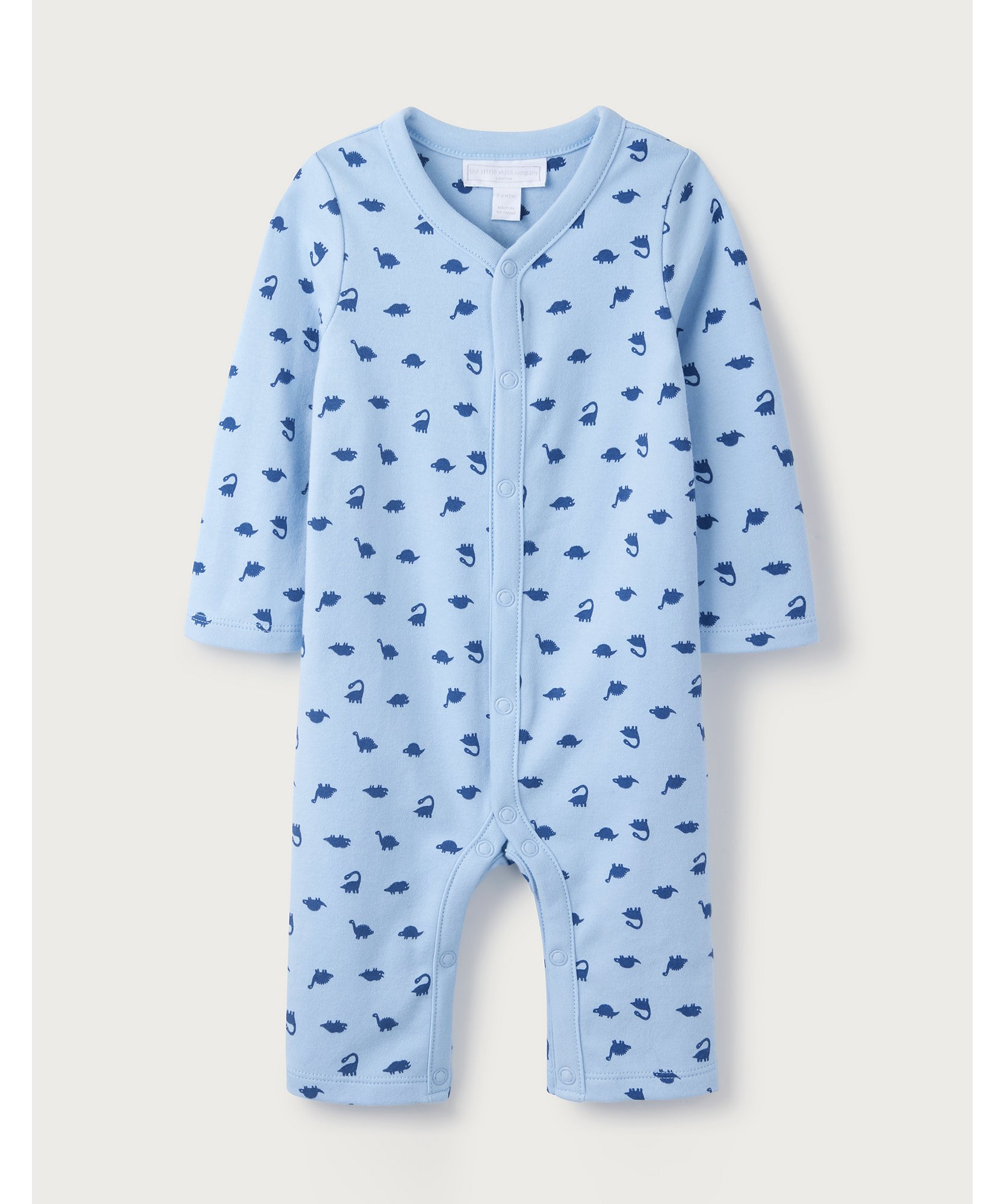 Dino-Print Sleepsuit The White Company Clothing Loungewear Sleepsuits Newborn 