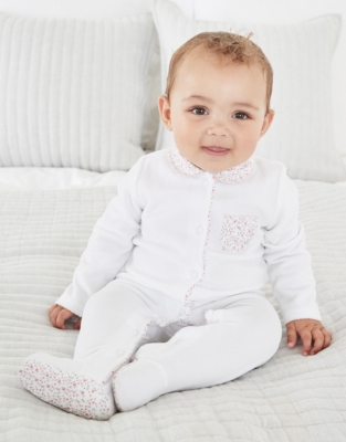 velour sleepsuit baby girl