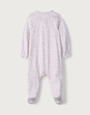 floral baby sleepsuit