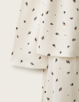 Ditsy Floral Relaxed Fit Textured Wide Leg Pyjamas (1–12yrs)