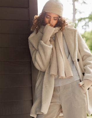 Double-Breasted Teddy Coat | Clothing Sale | The White Company UK