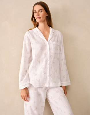 Double Cotton Classic Faded Floral Pyjama Set