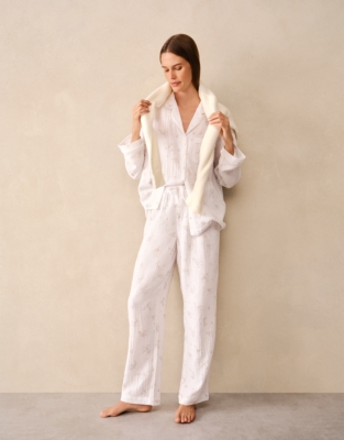 Double Cotton Classic Faded Floral Pyjama Set
