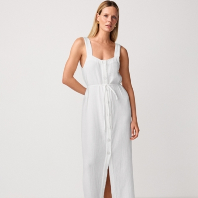 Double Cotton Column Dress