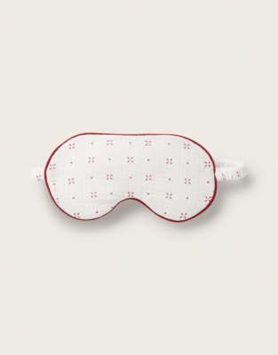 Double-Cotton Cross-Stitch Print Eye Mask