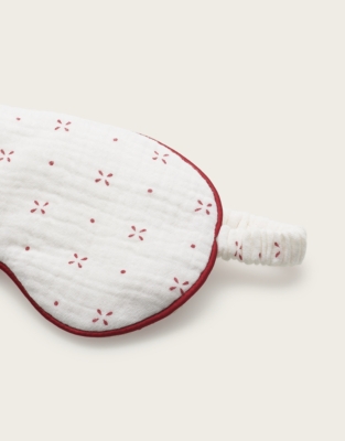 Double-Cotton Cross-Stitch Print Eye Mask