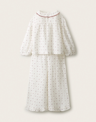 Double Cotton Cross-Stitch Relaxed Fit PJ (1–12yrs)
