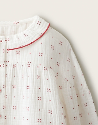 Double Cotton Cross-Stitch Relaxed Fit PJ (1–12yrs)
