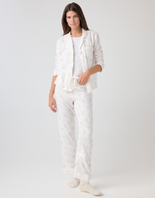 Double Cotton Faded Floral Pyjama Set