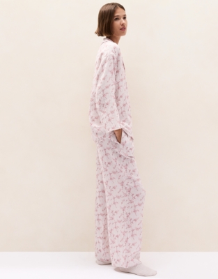 Double Cotton Floral Relaxed Pyjama Set