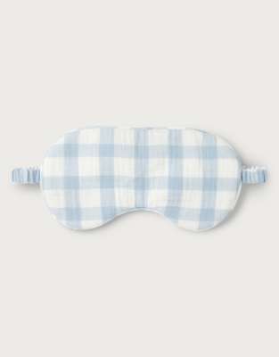 Double Cotton Gingham Eye Mask