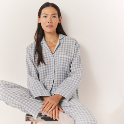 Double Cotton Gingham Pajama Set