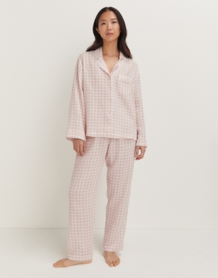 Double Cotton Gingham Pajama Set