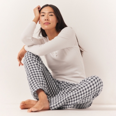 Double Cotton Gingham Pyjama Bottoms