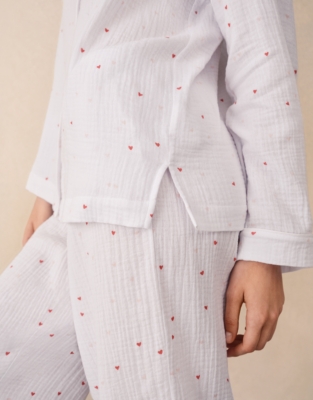 Double Cotton Heart Classic Pyjama Set