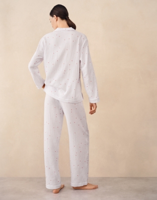 Double Cotton Heart Classic Pyjama Set