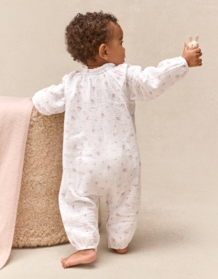 Double Cotton Minnie Floral Print Romper (0–24mths)