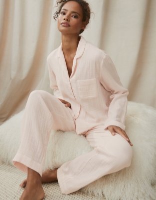 White company double cotton pyjamas new arrivals