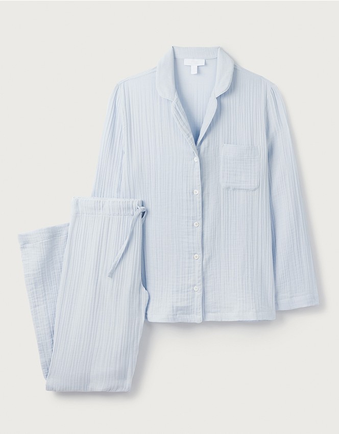 Double Cotton Pajama Set with Bag | Pajamas | The White Company US