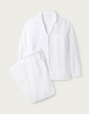Double Cotton Pyjama Set | Pyjamas | The White Company UK