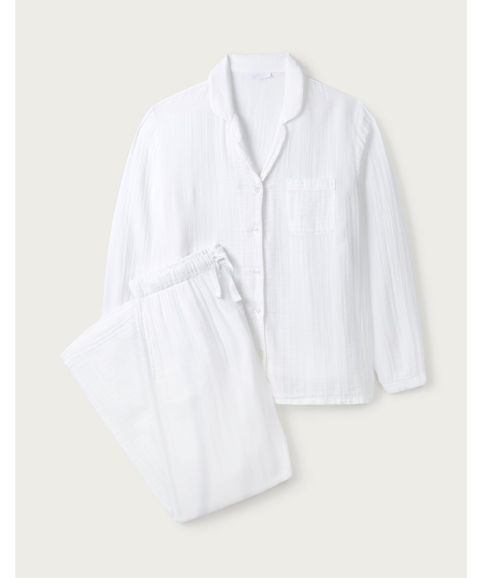 Double Cotton Pyjama Set | Pyjamas | The White Company UK