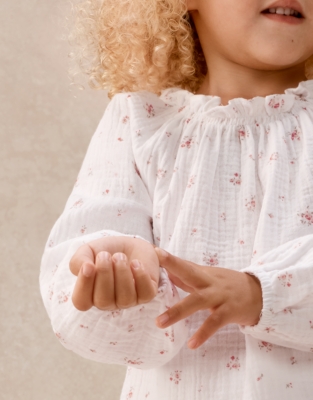 Double Cotton Relaxed Fit Boho Minnie Floral Pyjamas (2–12yrs)