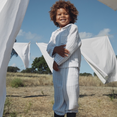 Double Cotton Relaxed Traditional Fit Stripe Pyjamas (2–12yrs)