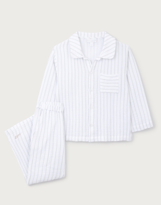 Double Cotton Relaxed Traditional Fit Stripe Pyjamas (2–12yrs)