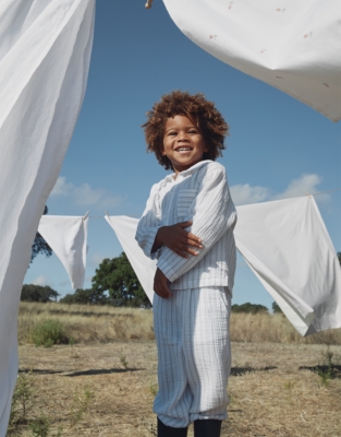 Double Cotton Relaxed Traditional Fit Stripe Pyjamas (2–12yrs)