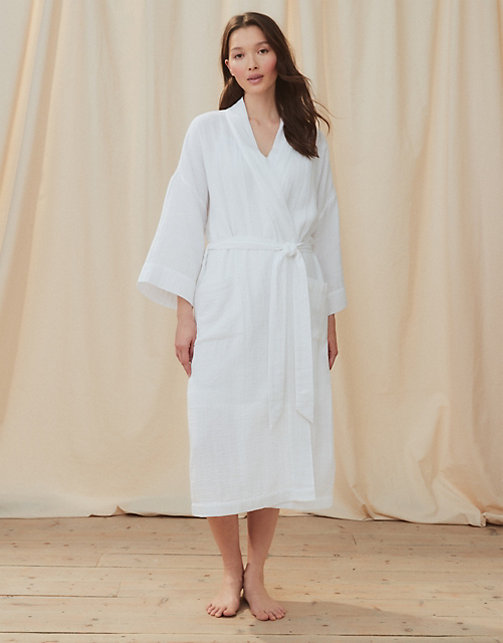 Double-Cotton Robe | Robes & Dressing Gowns | The White Company UK