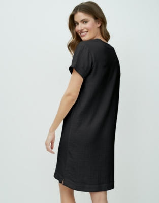 white company denim dress