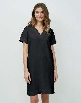 Double-Cotton Shift Dress | Clothing Sale | The White Company UK