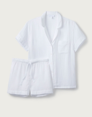 Double Cotton Short Pajama Set | Pajamas | The White Company US