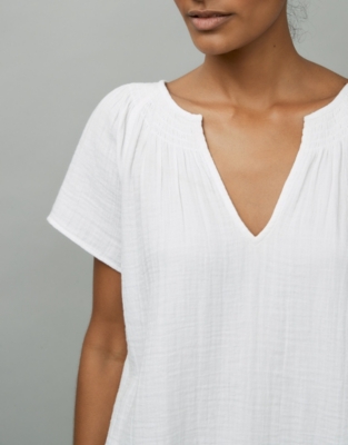 Double-Cotton Short Pyjama Set | New In Nightwear | The White Company UK