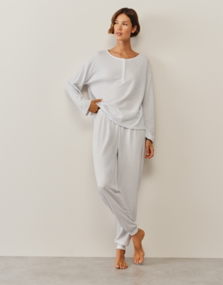 Double-Faced Henley Pyjama Set