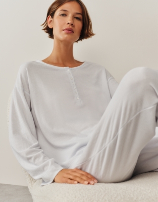 Double-Faced Henley Pyjama Set