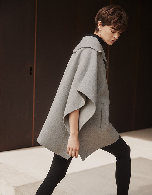 Double-Faced Wool-Rich Cape
