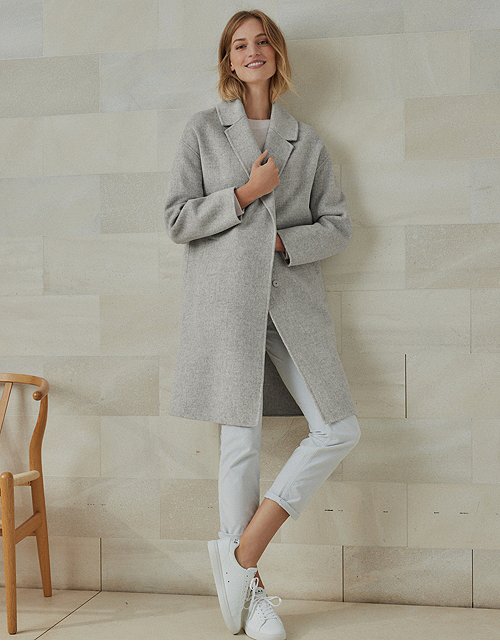 Double-Faced Wool-Rich Layering Coat
