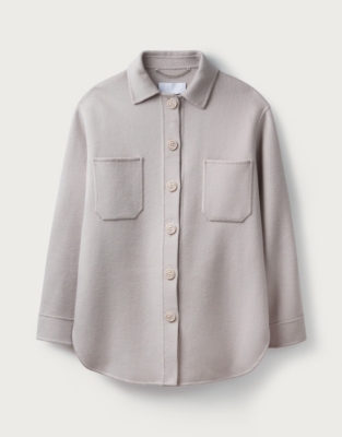 Double-Faced Wool-Rich Shacket | Clothing Sale | The White Company UK