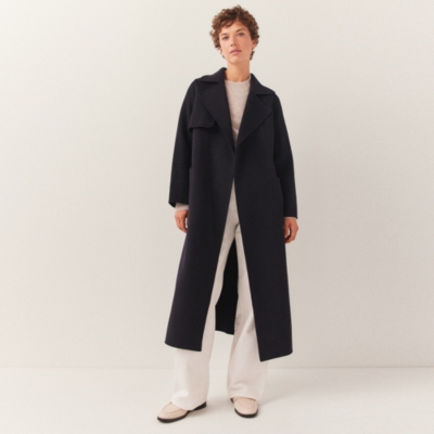 Double Faced Wool Trench Coat