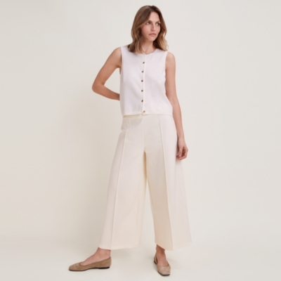 Double Jersey Pull On Crop Trousers