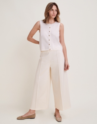 Double Jersey Pull On Crop Trousers