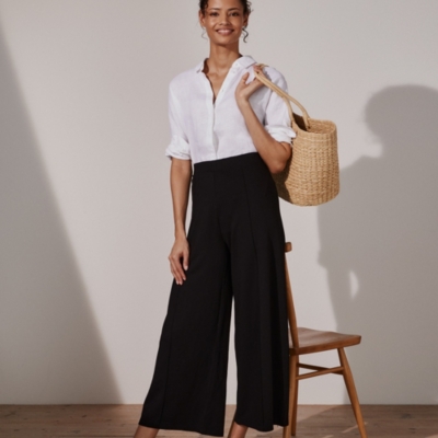 Double Jersey Pull On Crop Trousers