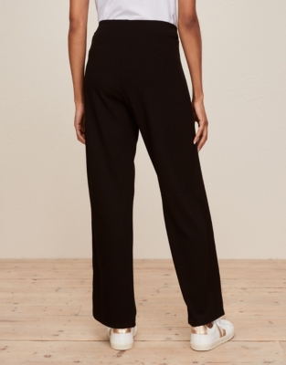Double-Jersey Pull-On Side Stripe Trouser | Trousers & Leggings | The White Company UK