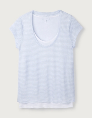 Double-Layer Linen T-Shirt